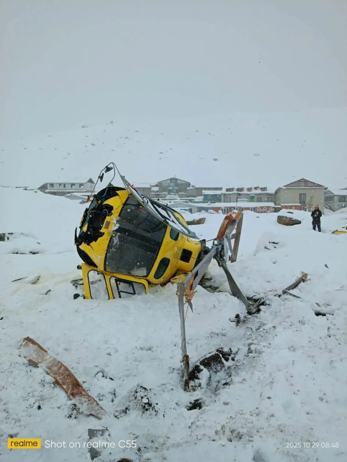 Rescue Helicopter Crashes Near Lobuche Mountain In Mount Everest Region, Pilot Safe