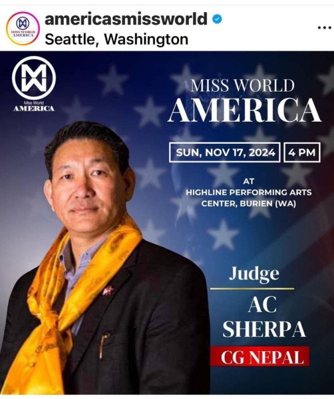 A.C. Sherpa named judge for Miss World America 2024