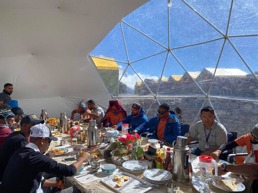 Bahrain Prince, record holder climbers arrive at Manaslu base camp