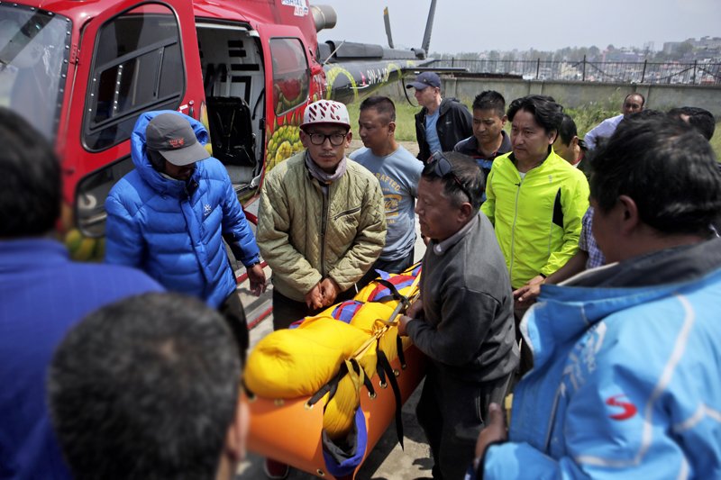 Body of octogenarian climber Sherchan airlifted to Kathmandu