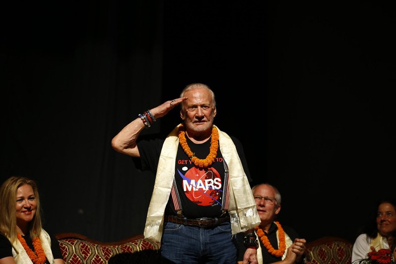 Buzz Aldrin encourages Nepal youth to dream impossible