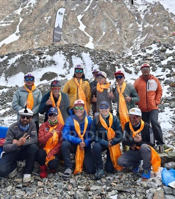 Climbers from 8K Expeditions scale K2 in Pakistan