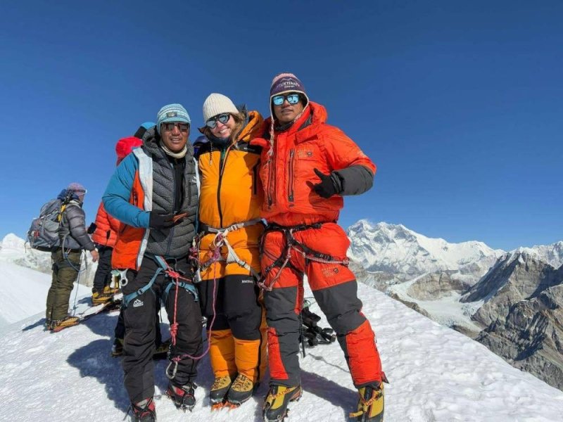 Deaf-blind Karoline scales Mera Peak, eyes record ascent on Everest