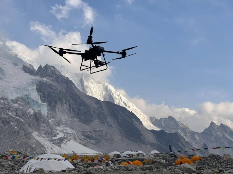 DJI's cargo delivery drone to collect garbage from Everest high camp
