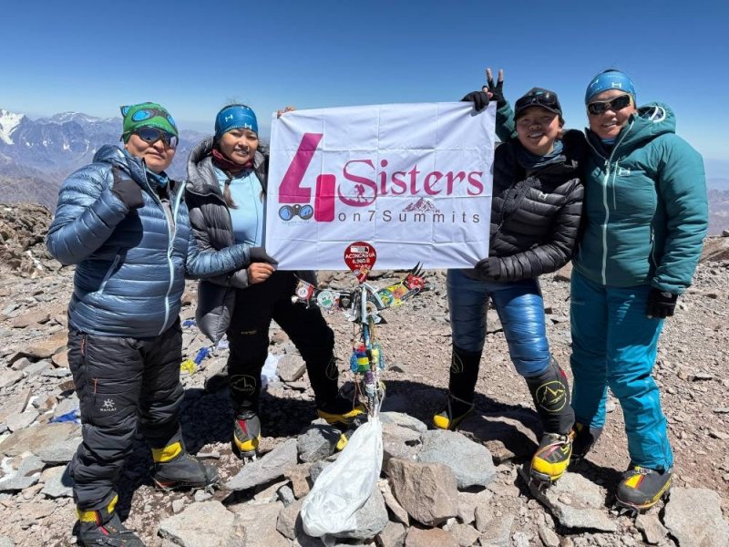 Four sisters from Rolwaling scale Aconcagua for their 7 summits bid