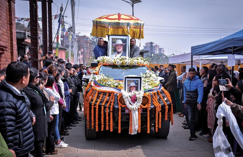 Hundreds of people gather to bid final farewell to doyen of Nepali tourism