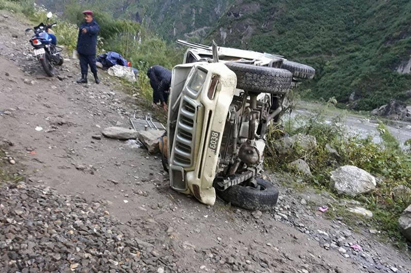 Israeli tourist dead, 11 others hurt as jeep overturns in Manang