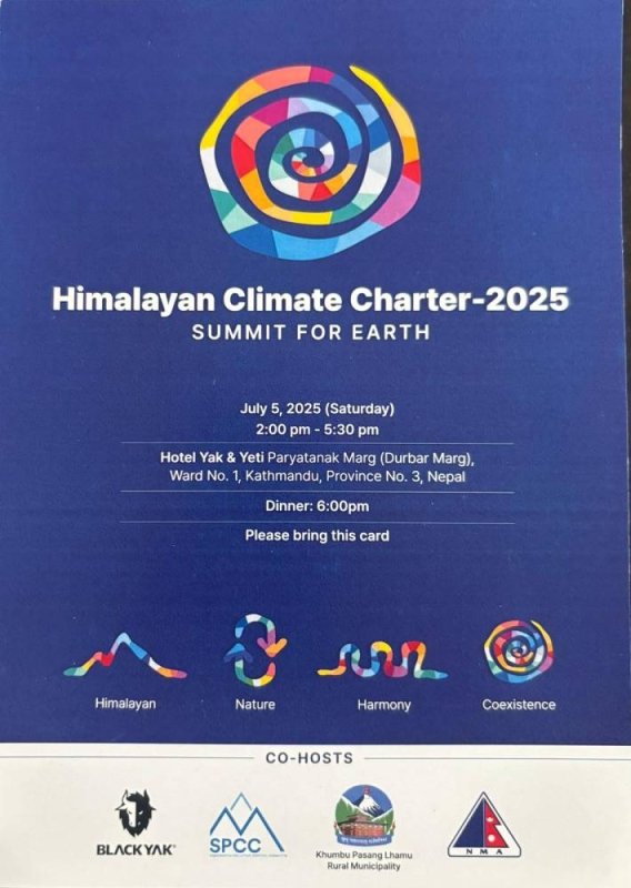 Kathmandu sets to host Himalayan Climate Charter Summit for the Earth