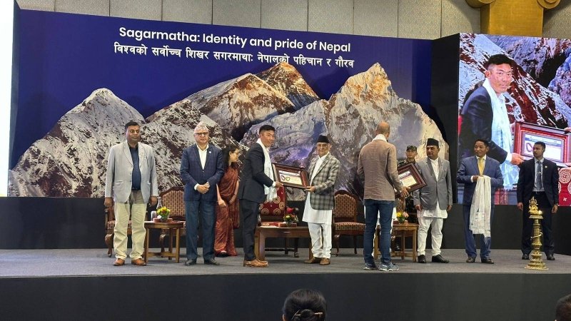 Legendary climber Mingma G honoured with Intl Sagarmatha Award