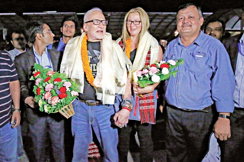 Man who walked on the Moon lands in Nepal