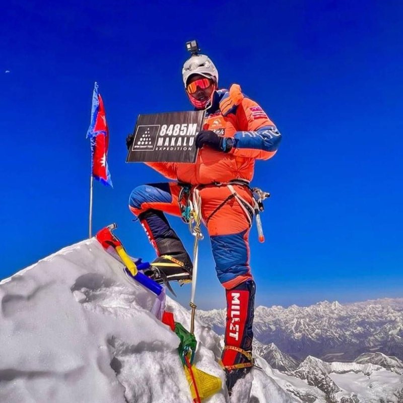 Mt Makalu records season's first summit as Lakpa Sherpa makes eighth ascent