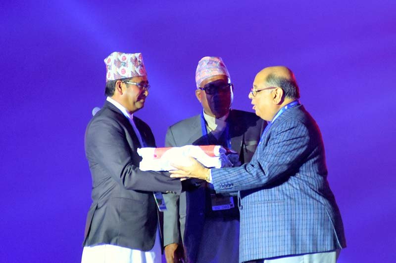 Nepal receives SAOC flag