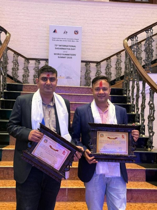 Nepali authors honored with Tenzing-Hillary Award for groundbreaking book on Sherpa heroes