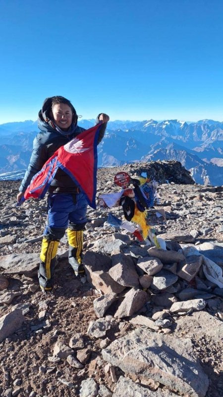Nepali Mountaineer Pandey summits Mt. Aconcagua