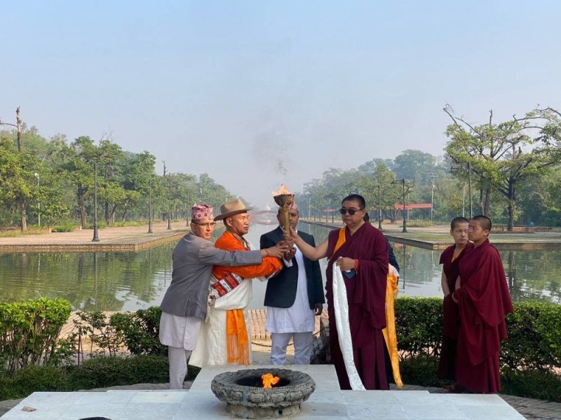 NMA embarks on journey carrying Peace Torch from Lumbini to Kala Patthar to highlight climate impact