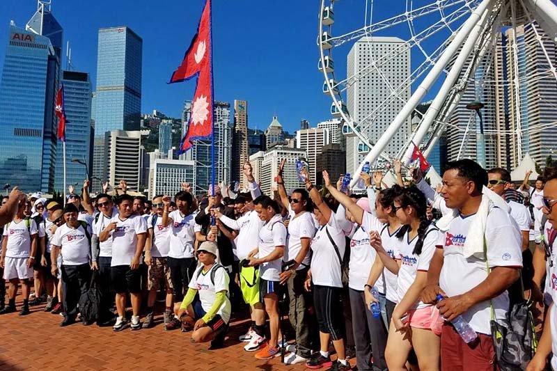 Over 300 hike in Hong Kong to support Nepal quake survivors
