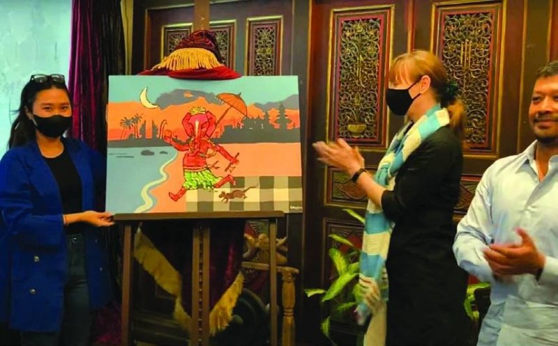Paintings of Nepali artist displayed in Jakarta
