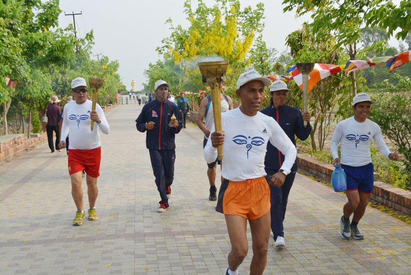 Peace Flame campaign kicks off at Lumbini