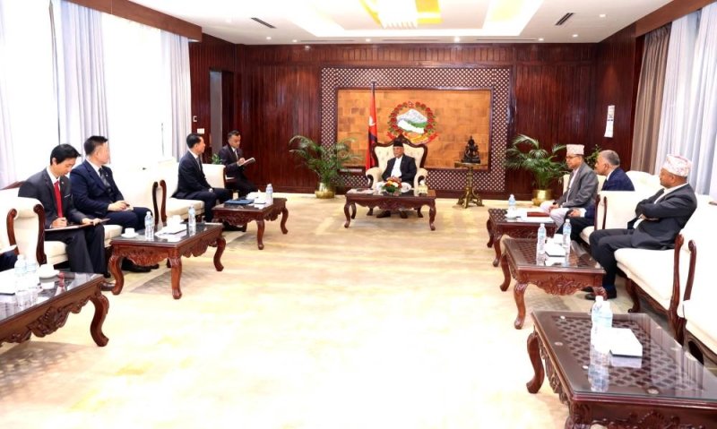 PM Oli, Korea Railroad Corporation Chair Hold Meeting