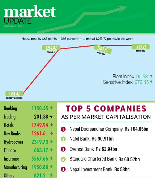 Positive political cues push Nepse up 0.98pc