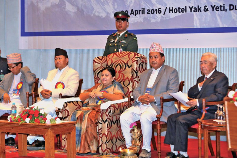 President Bhandari honours mountaineers