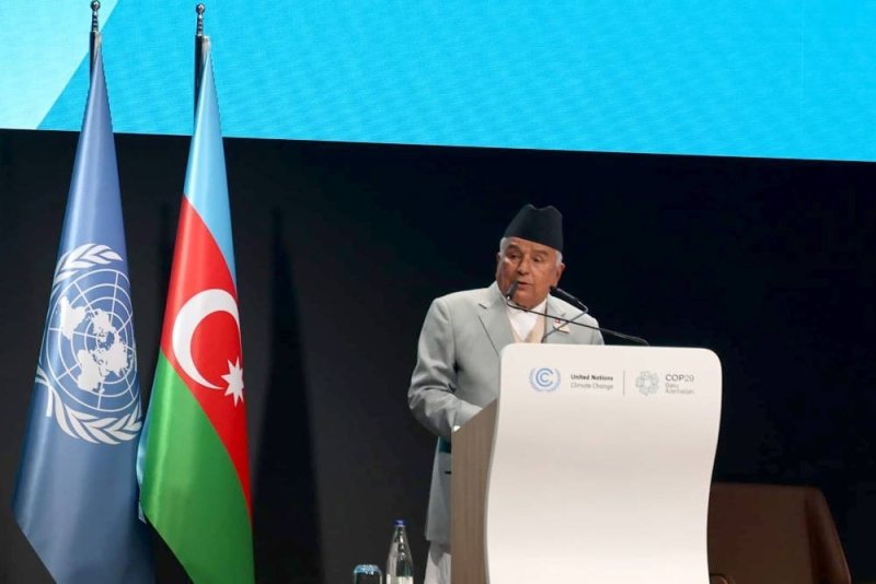 Prez Paudel calls for redirecting military spending to climate action at COP29
