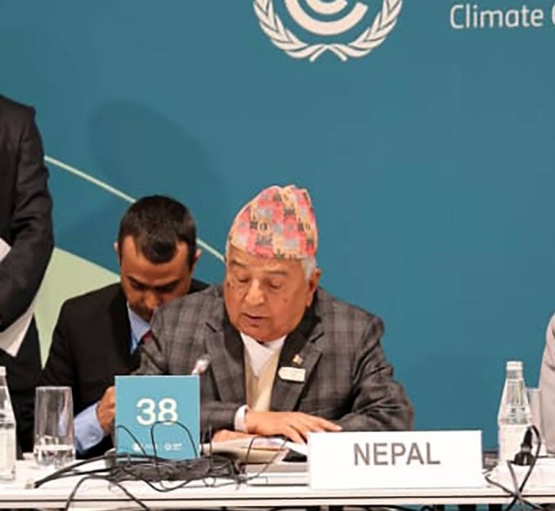 Prez Paudel calls for unified global action on climate change