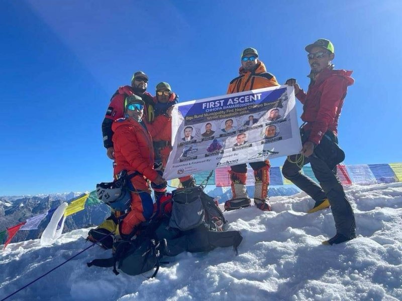 RM Chair, climbers scale 6000m peak in Dolakha