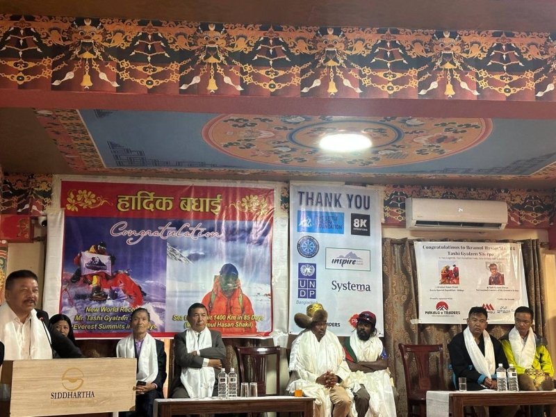 Tashi Gyalzen receives hero's welcome for four Everest ascents in 15 days