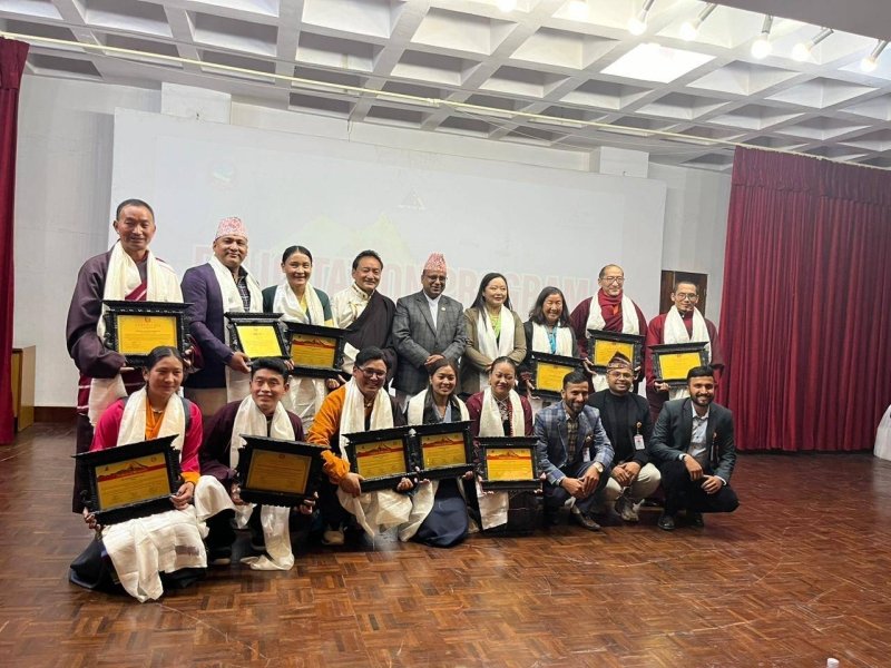 Tourism Minister honours record-holding mountaineer Phunjo, others